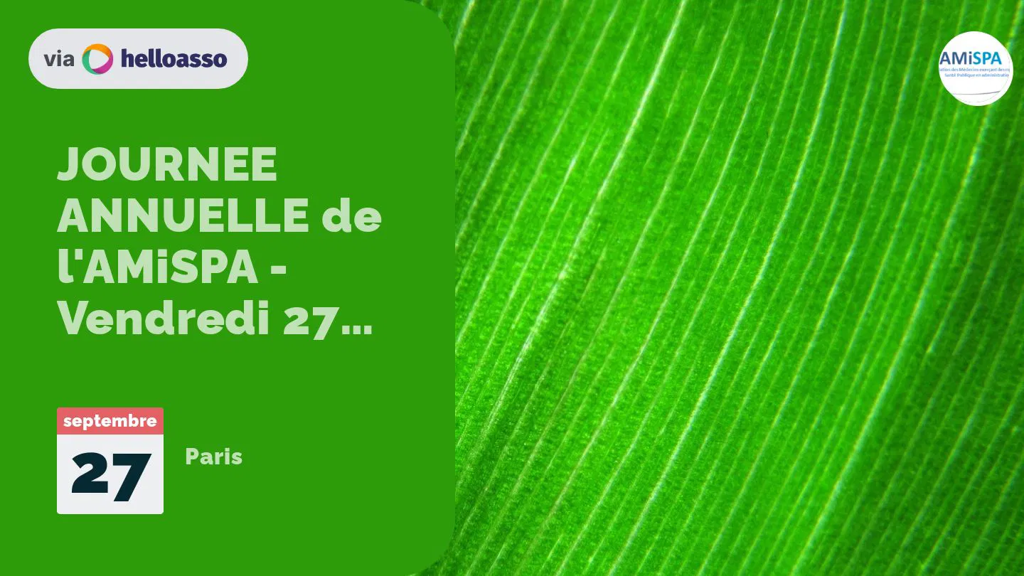 JOURNEE ANNUELLE de l'AMiSPA - Vendredi 27 septembre 2024