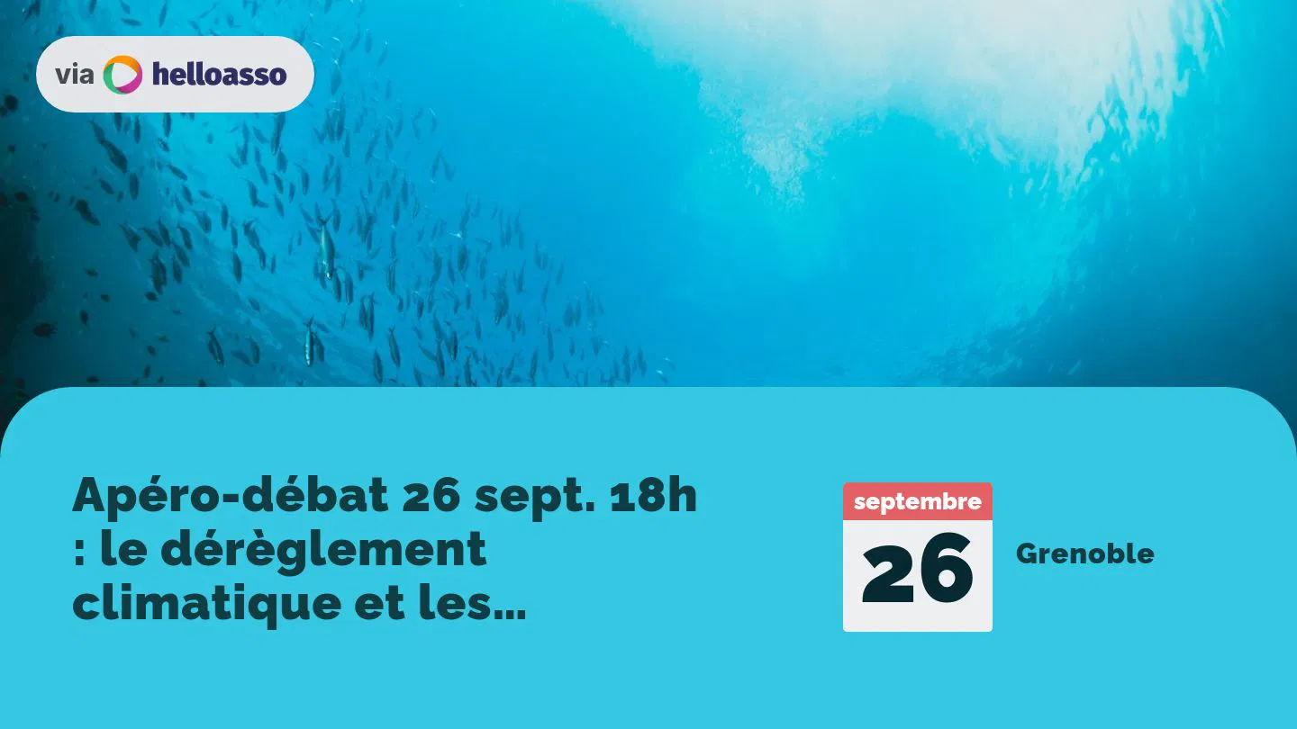 Apéro-débat 26 sept. 18h : le dérèglement climatique et les ressources en eau