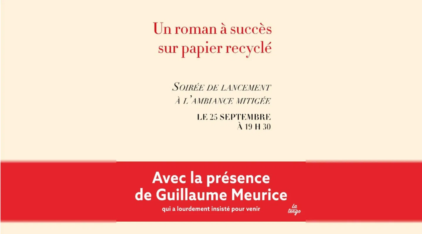 Soirée de lancement "Un roman à succès sur papier recyclé"