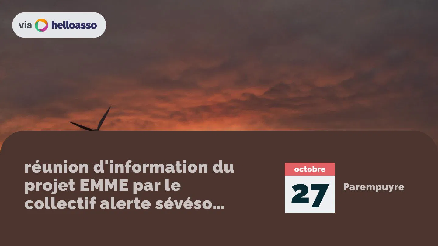 réunion d'information du projet EMME par le collectif alerte sévéso BDX 