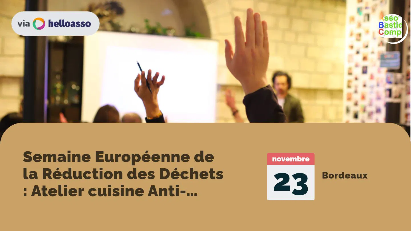 Semaine Européenne de la Réduction des Déchets : Atelier cuisine Anti-Gaspi