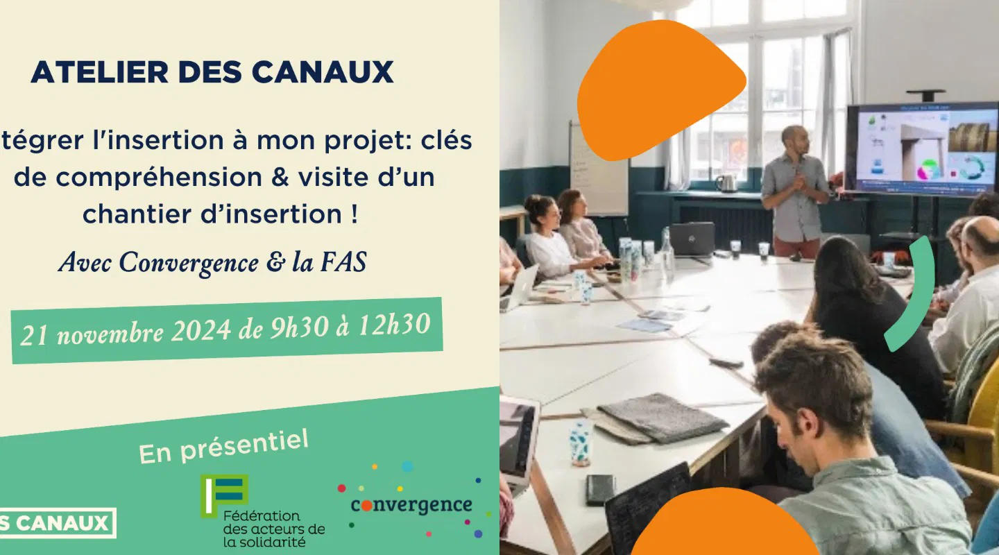 Atelier - Intégrer l'insertion à mon projet: clés de compréhension & visite d'un chantier d'insertion