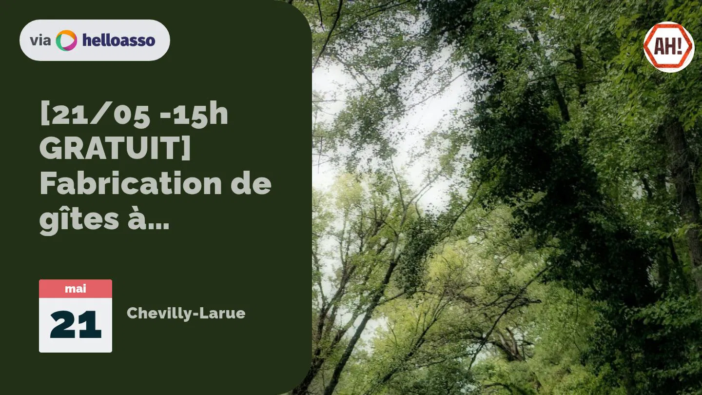 [21/05 -15h GRATUIT] Fabrication de gîtes à chauves-souris - Atelier interGé'