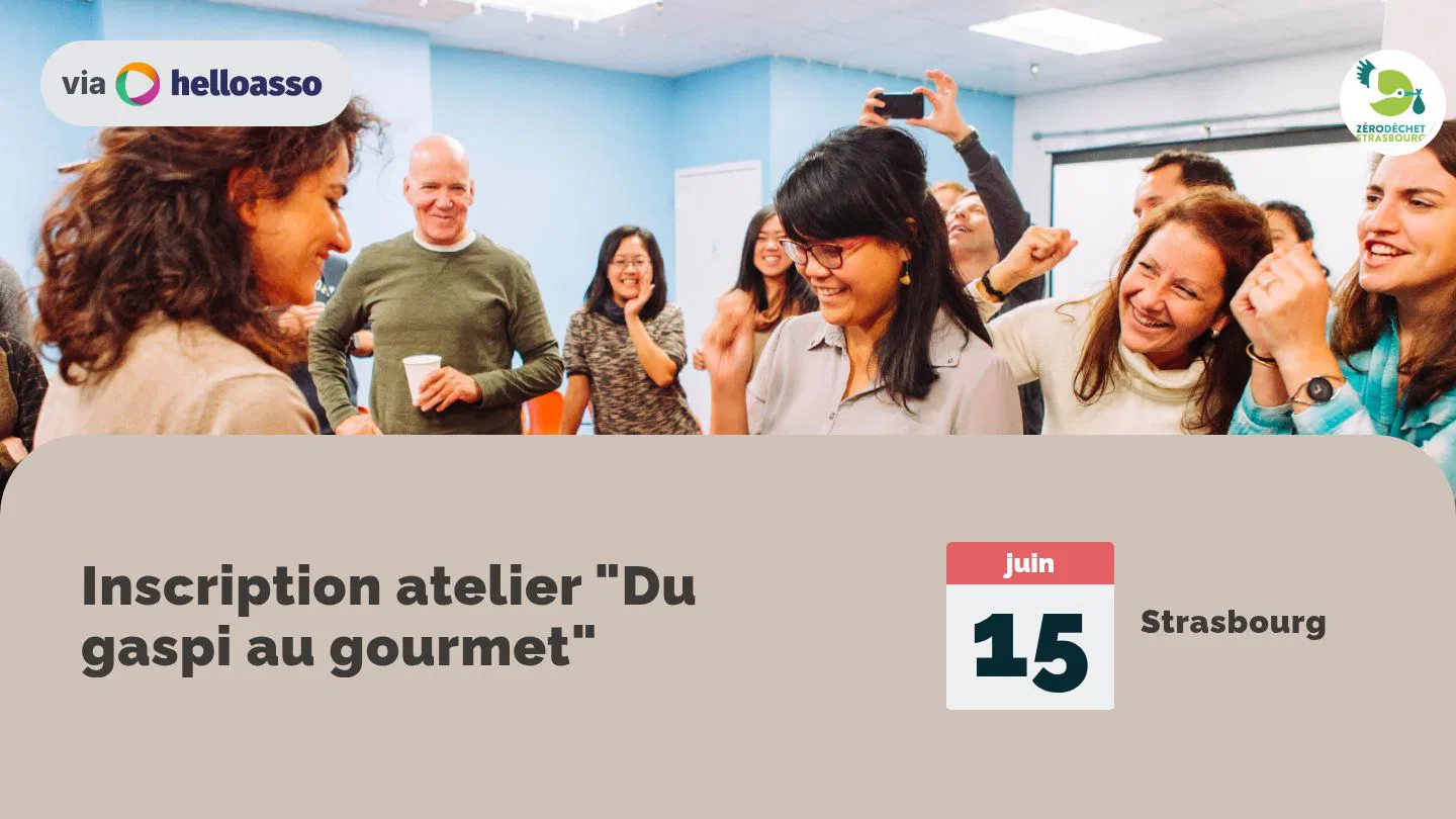 Inscription atelier "Du gaspi au gourmet"