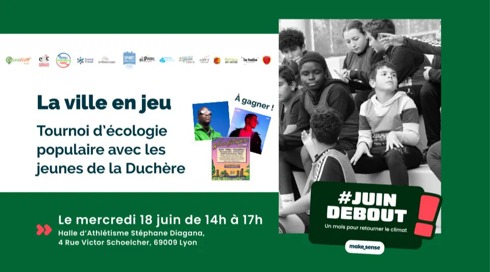 La ville en jeu : tournoi d'écologie populaire, mercredi 18 juin à 14h, Halle d'Athlétisme Stéphane Diagana, 4 Rue Victor Schoelcher, 69009 Lyon