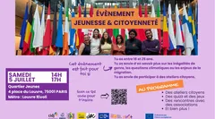 EVENEMENT JEUNESSE ET CITOYENNETE. QJ. 4 Pl. du Louvre. 75001 Paris. Métro : Louvre Rivoli. De 14h à 17h.