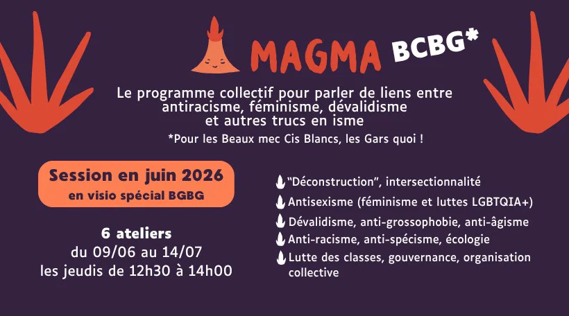 Programme Magma visio les mardis de 12h30 à 14h00, du 9 juin avril au 14 juillet 2026