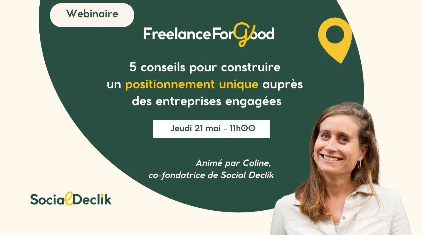 Photo de Coline, co-fondatrice de social declik qui va prendre la parole avec les infos pratiques sur les webinaire