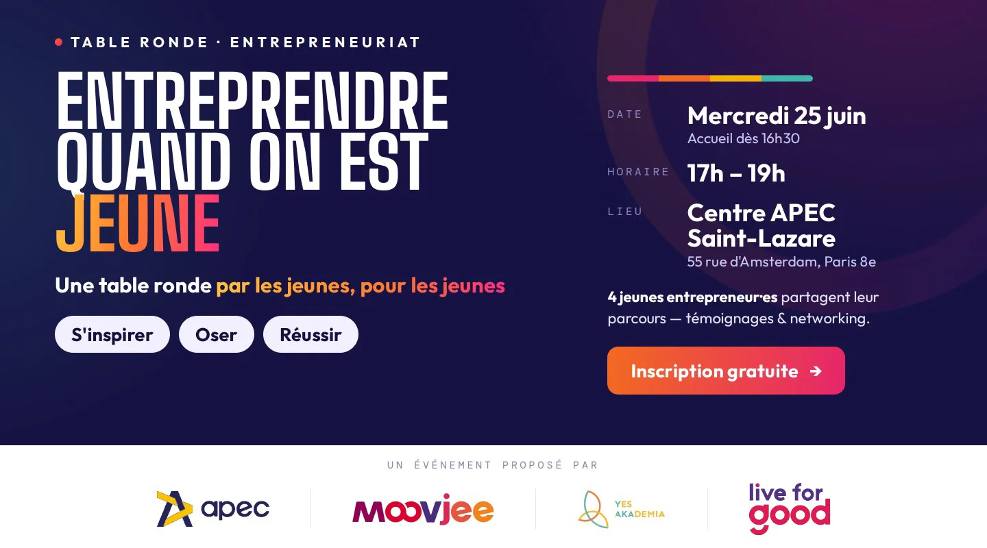Entreprendre quand on est jeune : s'inspirer, oser, réussir