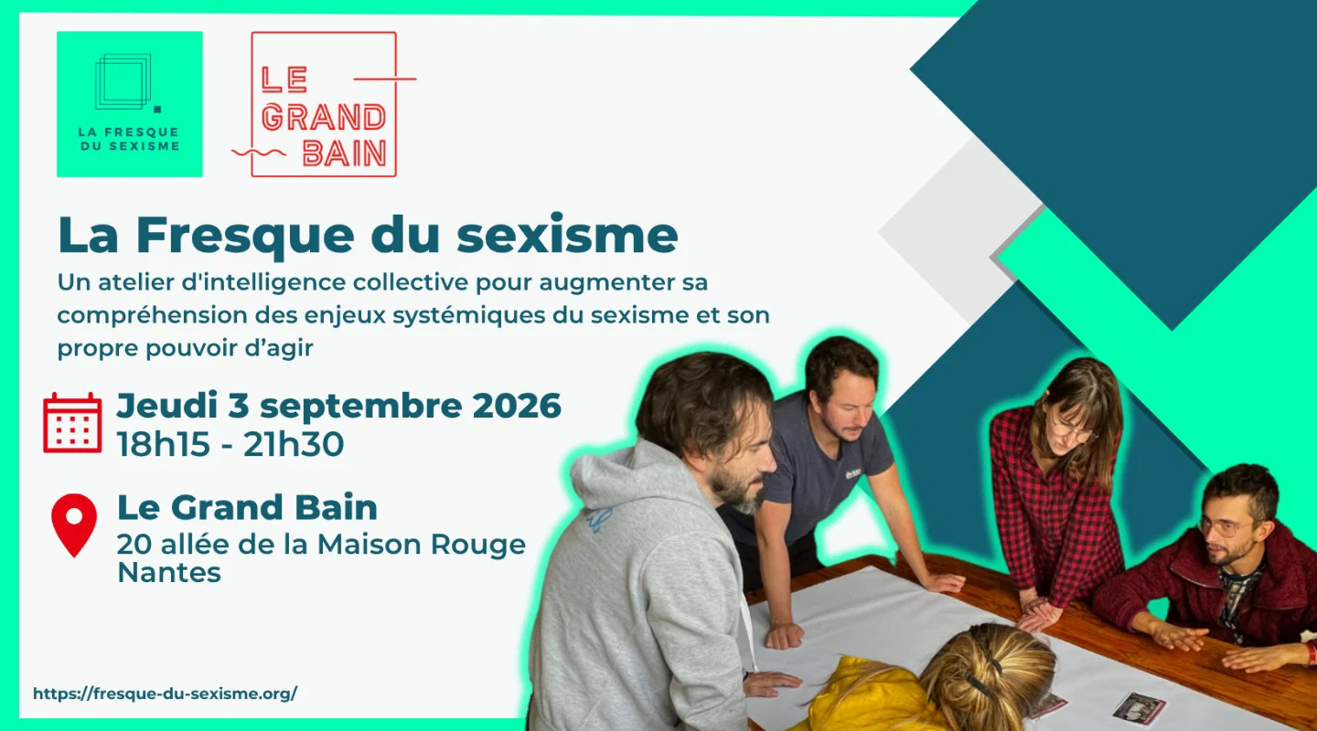 Fresque du sexisme jeudi 3 septembre de 18h15 à 21h30 au Grand Bain à Nantes