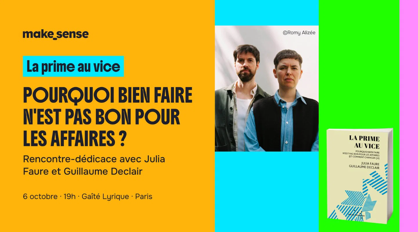 La prime au vice, rencontre-dédicace avec Julia Faure et Guillaume Declair 